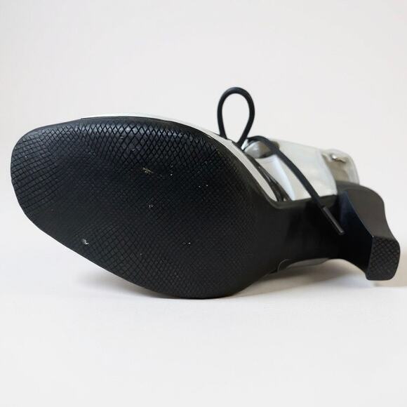 Prada Sport lace-up colorblock leather heels red black cream women 39.5 US 9–9.5 - Picture 7 of 14